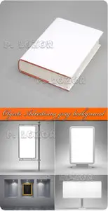 Objects Advertising gray background