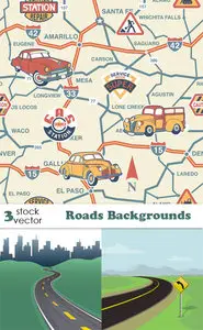 Vectors - Roads Backgrounds