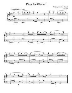 Piano Piece (Klavierstuck) - Emanuel Schikaneder, Wolfgang Amadeus Mozart (Piano Solo)