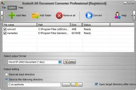 Aostsoft All Document Converter Professional 3.8.7