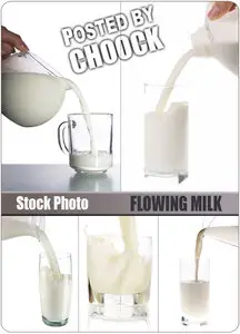 Stock Photo: Flowing milk
