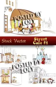 Street Cafe #1 - Stock Vector