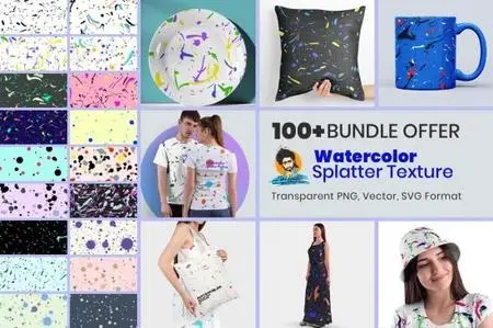 Watercolor Splatter Texture - 7364630