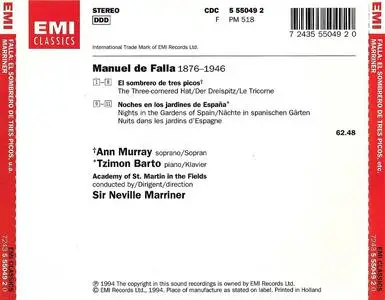 Neville Marriner - Manuel de Falla: El Sombrero de Tres Picos, Noches in los Jardines de España (1994)