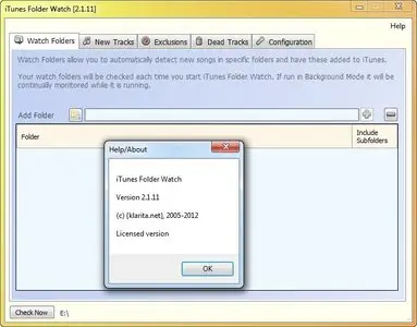 iTunes Folder Watch 2.1.11