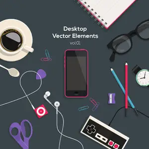 Vector Destop Flat Elements Collection Vol 1