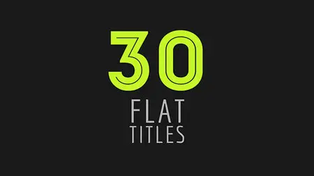 30 Flat Titles - Project for After Effects (Videohive)