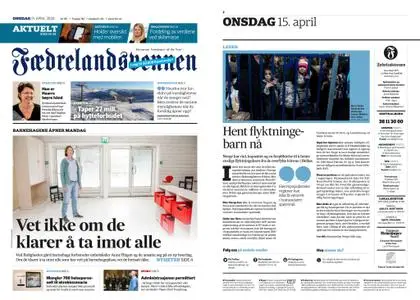 Fædrelandsvennen – 15. april 2020