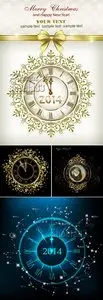 New Year Clock Vector