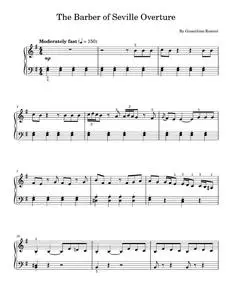 The Barber Of Seville Overture - Gioacchino Rossini (Easy Piano)