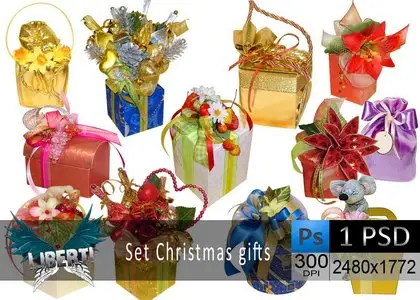 Set Christmas gifts