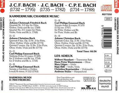 Les Adieux - Kammermusik der Bach-Söhne / Chamber Music by the Bach Sons (1990)