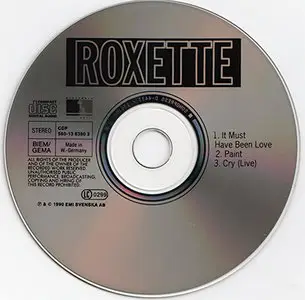 Roxette - It Must Have Been Love [CD-S] (1990)