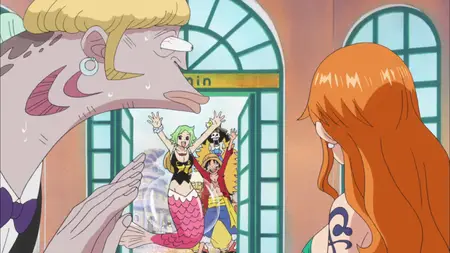 One Piece (1999 S15E14 The King of Fishman Island Sea God Neptune! Koten Gars