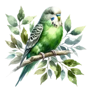 Creative Fabrica - Budgerigar Watercolor Clipart Bundle