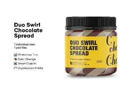 Duo Swirl Chocolate Spread Mockup 5004773