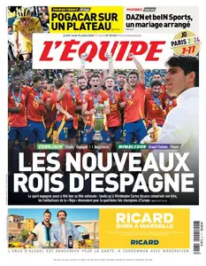 L’equipe du Lundi 15 Juillet 2024