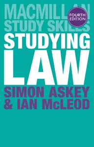 Studying Law (Bloomsbury Study Skills, 114)