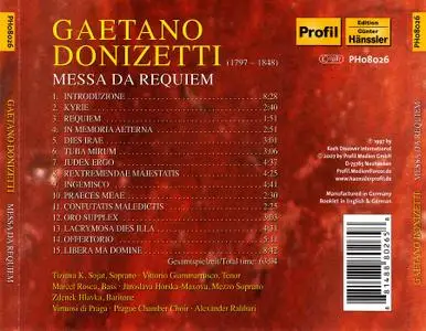 Alexander Rahbari, Virtuosi di Praga, Prague Chamber Choir - Gaetano Donizetti: Messa da Requiem (2007)