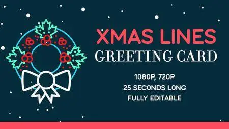 Xmas Lines Greeting Card - Project for After Effects (VideoHive)