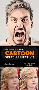 GraphicRiver Cartoon Sketch V3 - Photoshop Action