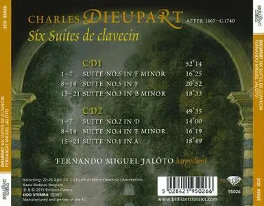 Fernando Miguel Jalôto - Charles Dieupart: Six Suites de clavecin (2015)