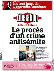 Libération. Mercredi 29 Avril 2009