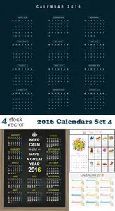 Vectors - 2016 Calendars Set 4