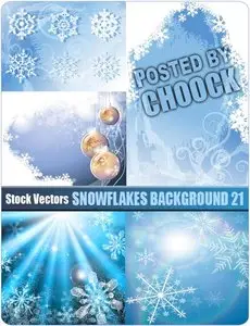 Snowflakes background 21 - Stock Vector