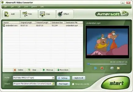 Portable Aimersoft Video Converter 1.0.20