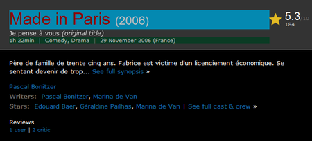 Je pense à vous / Made in Paris (2006)