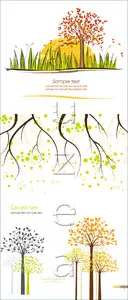 Vector Set Tree Backgrounds