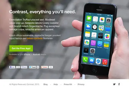 Clean iPhone Landing Page