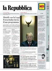 la Repubblica - 12 Febbraio 2018