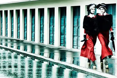 Stella Tennant & Marte Mei Van Haaster by Mario Testino for UK Vogue September 2012