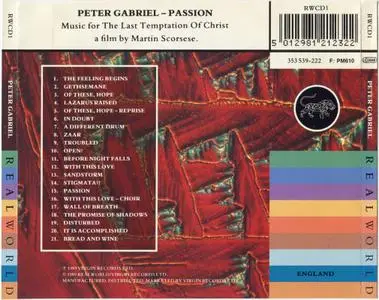 Peter Gabriel - Passion: Music for The Last Temptation of Christ (1989)