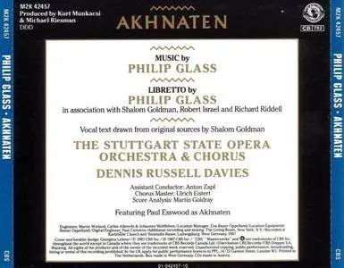 The Stuttgart State Opera Orchestra & Chorus, Soloists, Dennis Russell Davies Philip Glass: Akhnaten (1987) 2CDs