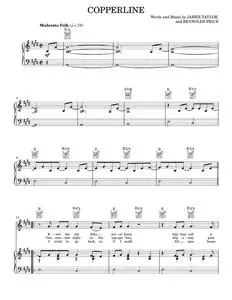 Copperline - James Taylor, Reynolds Price (Piano-Vocal-Guitar)