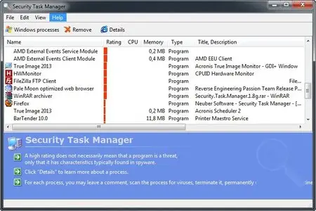 Security Task Manager 2.1f DC 16.03.2016 + Portable