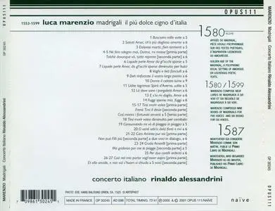 Rinaldo Alessandrini, Concerto Italiano - Luca Marenzio: Madrigali (2001)