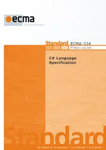Standard ECMA-334 C# Language Specification