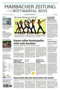 Marbacher Zeitung - 13. September 2018