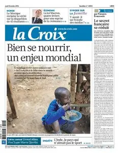 La Croix Du Jeudi 16 Octobre 2014