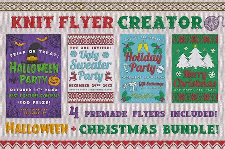 CreativeMarket - Knit Flyer Creator Bundle