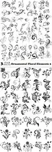 Vectors - Ornamental Floral Elements 2