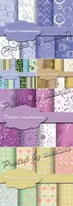 Scrapbook Color Patterns Vector 3