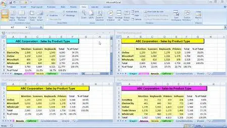 Managing Multiple Worksheets and Workbooks with Excel 2007