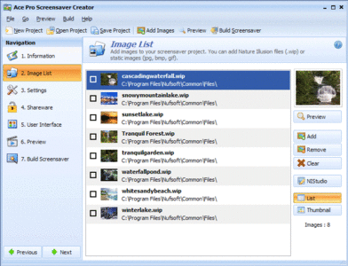 Nufsoft Ace Pro Screensaver Creator 4.12.31.37 Portable