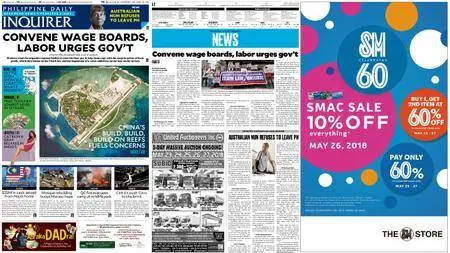 Philippine Daily Inquirer – May 25, 2018