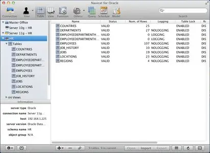 Navicat for Oracle Enterprise v10.0.7 Mac OS X
